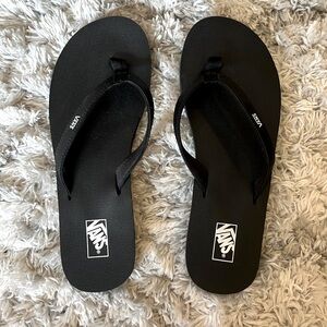 Super comfy Black Vans flip flops